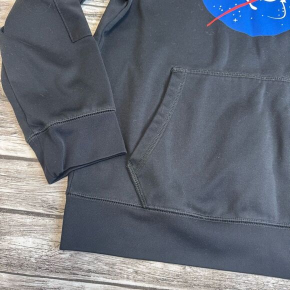 Lands End Youth Kids Boys NASA Hoodie Black Blue White Red L LG Large 10-12 Cozy - Picture 12 of 13